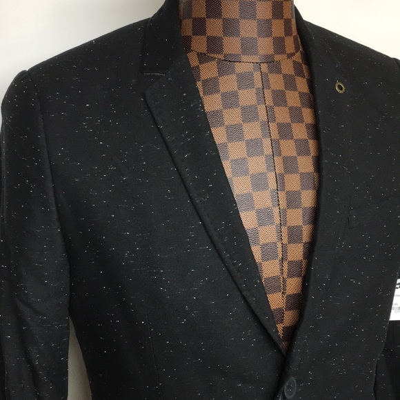 Howe-Black Seamed Marled Knit Blazer 40R NWT - Picture 2 of 7